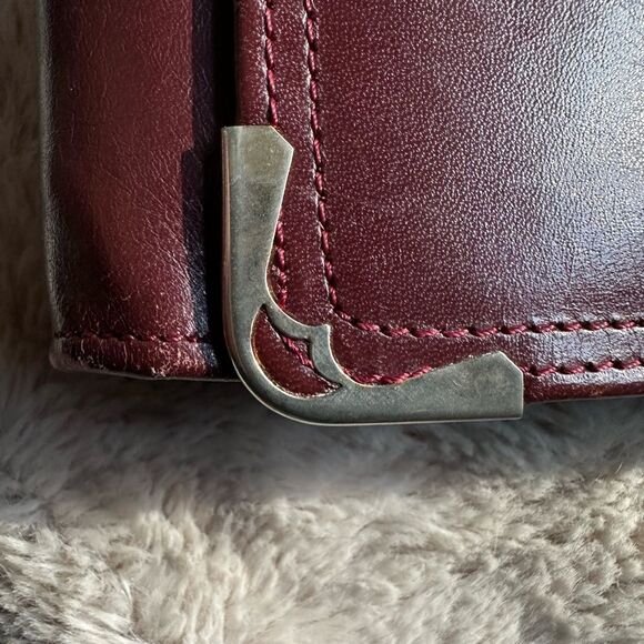 Cartier Vintage Le Must de Cartier Bordeaux Leather Clutch Bag - Picture 12 of 12
